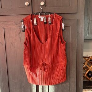 Nine West Rust Sleeveless Blouse